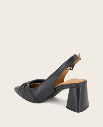 Gentle Souls Women's Diana Pointed-toe Slingback Pumps In Black Leather