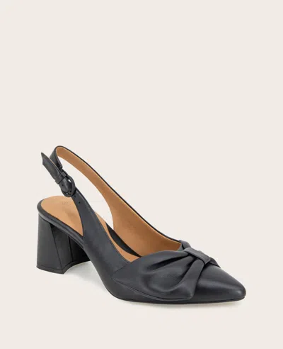 Gentle Souls Women's Diana Pointed-toe Slingback Pumps In Black Leather