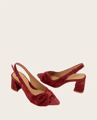 Gentle Souls Women's Diana Pointed-toe Slingback Pumps In Burgundy