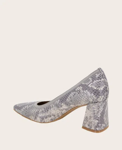 Gentle Souls - Dionne Snakeskin Leather Heel In Taupe Snake Leather