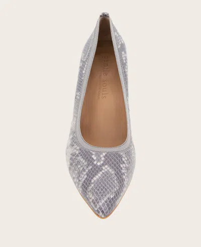 Gentle Souls - Dionne Snakeskin Leather Heel In Taupe Snake Leather