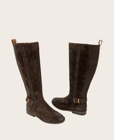 Gentle Souls Women's Elmwood Tall Riding Boots In Chocolate Suede