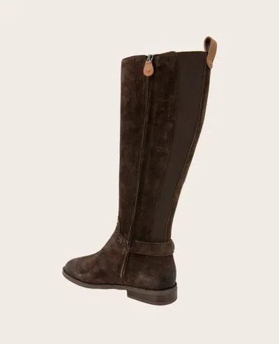 Gentle Souls Women's Elmwood Tall Riding Boots In Chocolate Suede