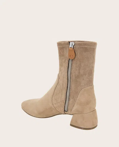 Gentle Souls - Emily Suede Side Zip Boot In Mushroom Suede