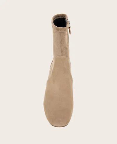 Gentle Souls - Emily Suede Side Zip Boot In Mushroom Suede