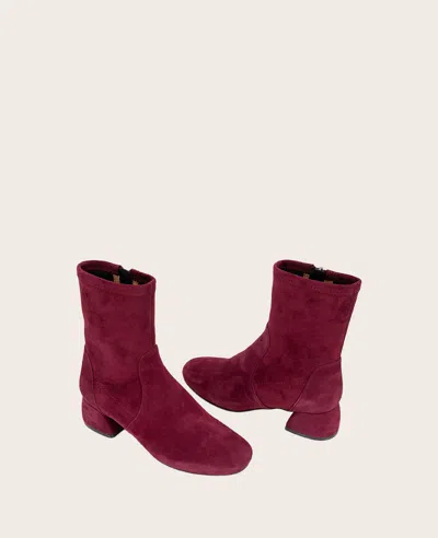 Gentle Souls Emily Bootie In Burgundy Suede