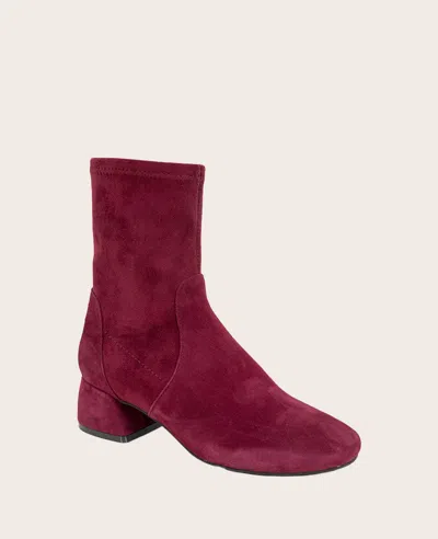 Gentle Souls Emily Bootie In Burgundy Suede