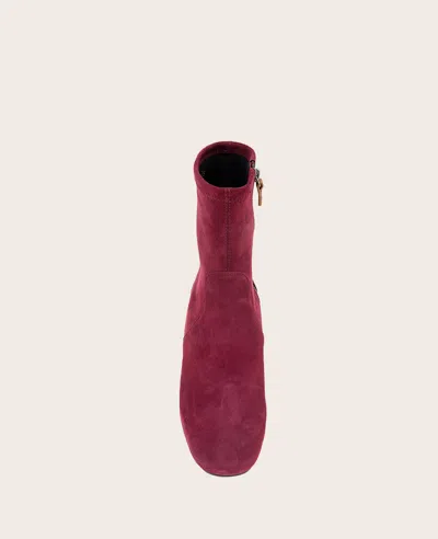 Gentle Souls Emily Bootie In Burgundy Suede