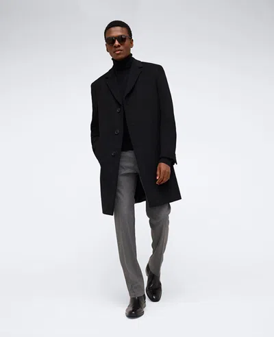 Kenneth Cole The Classic Fit Overcoat In Black