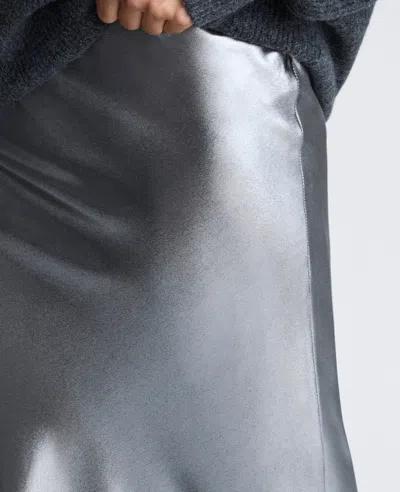 Kenneth Cole Metallic Bias Cut Maxi Skirt In Multicolor