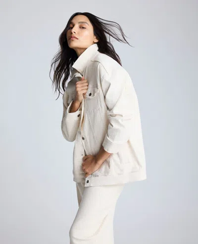 Kenneth Cole Oversized Denim Trucker Jacket In Multicolor