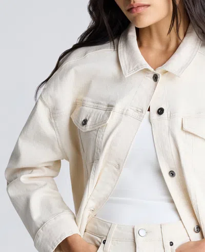 Kenneth Cole Oversized Denim Trucker Jacket In Multicolor