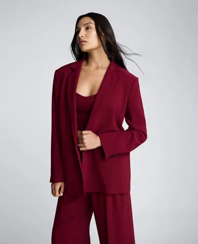 Kenneth Cole One-button Stretch Crepe Blazer In Multicolor