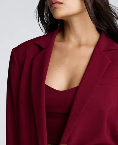 Kenneth Cole One-button Stretch Crepe Blazer In Multicolor
