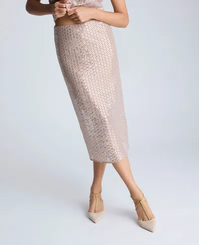 Kenneth Cole Pull-on Sequin Midi Skirt In Multicolor