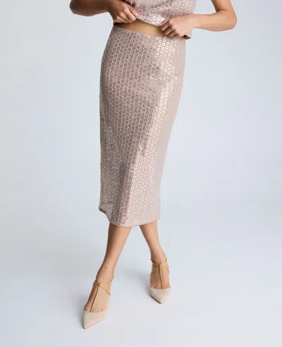 KENNETH COLE PULL-ON SEQUIN MIDI SKIRT 