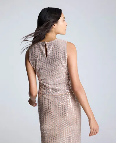 Kenneth Cole Sequin Crop Tank In Multicolor