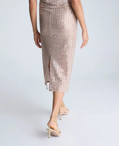 Kenneth Cole Pull-on Sequin Midi Skirt In Multicolor