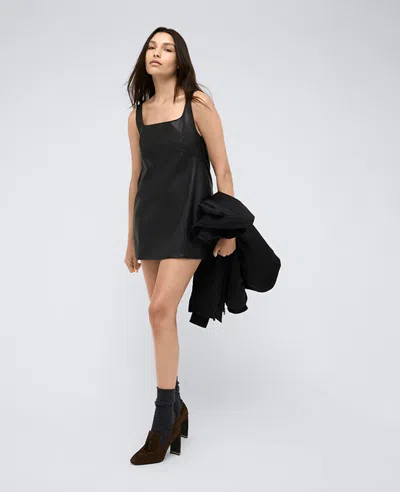 Kenneth Cole Strappy Open Back Shift Dress In Black