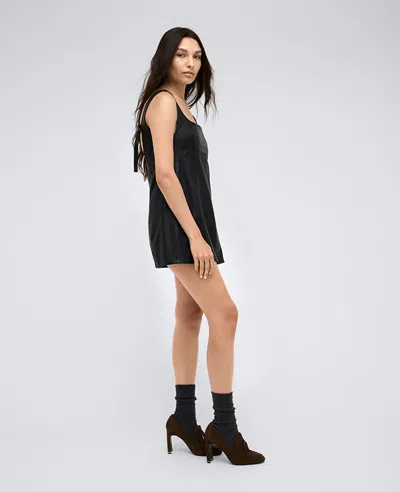 Kenneth Cole Strappy Open Back Shift Dress In Black