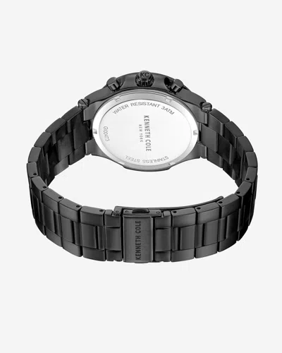 Kenneth Cole Contrast Dress Sport Watch In Black
