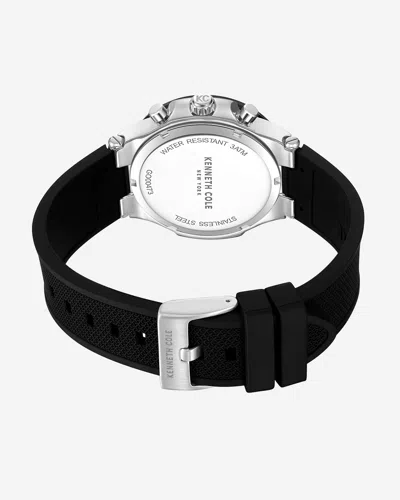Kenneth Cole Contrast Dress Sport Watch In Black