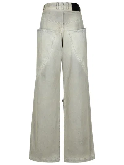 Attico Gray Cotton Jeans In Grey