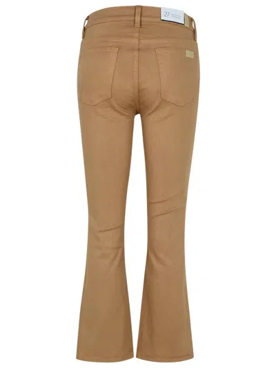 7 For All Mankind Belt-loop Jeans In Beige