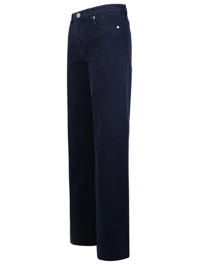 Apc Navy Elisabeth Jeans In Blue