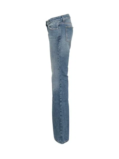 Off-white Flared Arrow Jeans In Blue