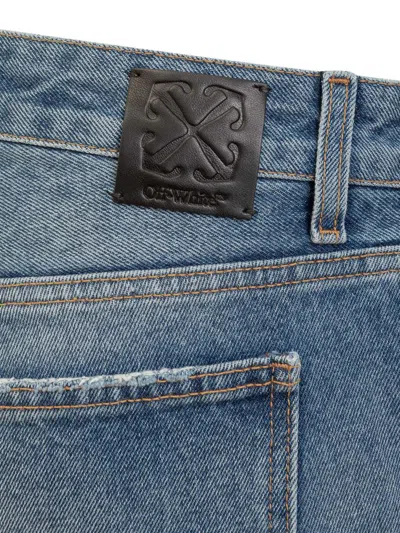 Off-white Flared Arrow Jeans In Blue
