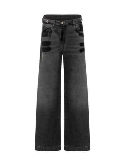 Attico Woman Black Jeans In Black