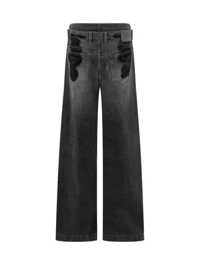 Attico Woman Black Jeans In Black