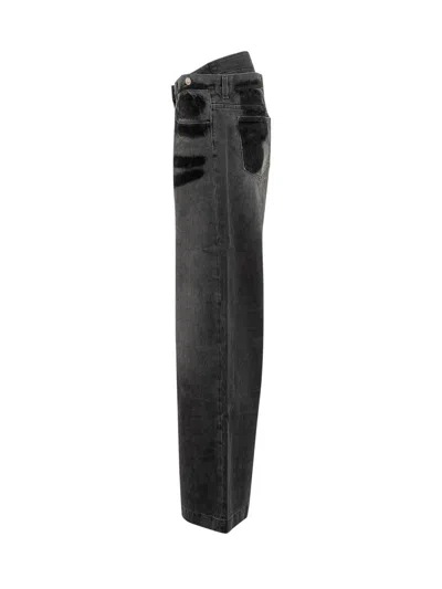 Attico Woman Black Jeans In Black