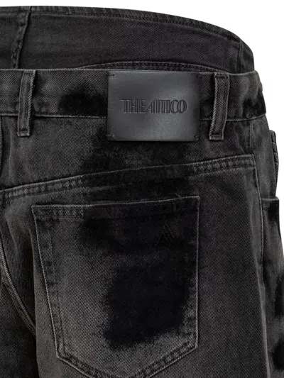 Attico Woman Black Jeans In Black