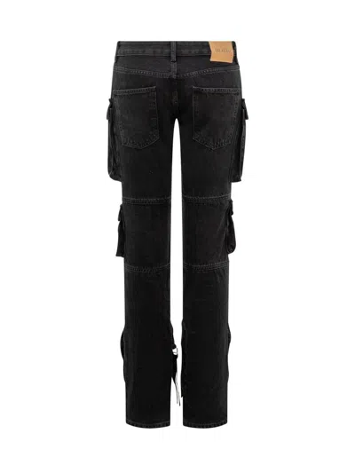 Attico Essie Flared Cargo Pants In Black