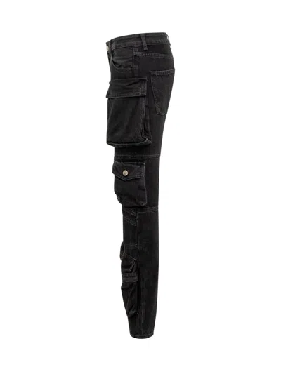 Attico Essie Flared Cargo Pants In Black