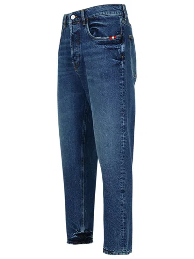 Amish 'jeremiah' Blue Denim Jeans In Blue