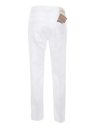 Jacob Cohen Pony Skin Label Blue Men's Elegance In White