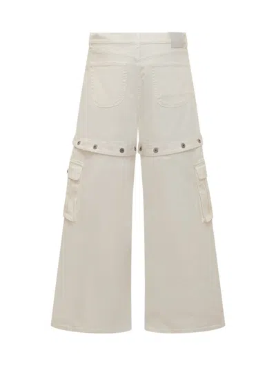 Off-white Convertible Logo-embroidered Cargo Jeans In White