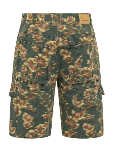 Isabel Marant Black Jemuel Denim Shorts In Green