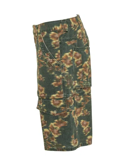 Isabel Marant Black Jemuel Denim Shorts In Green