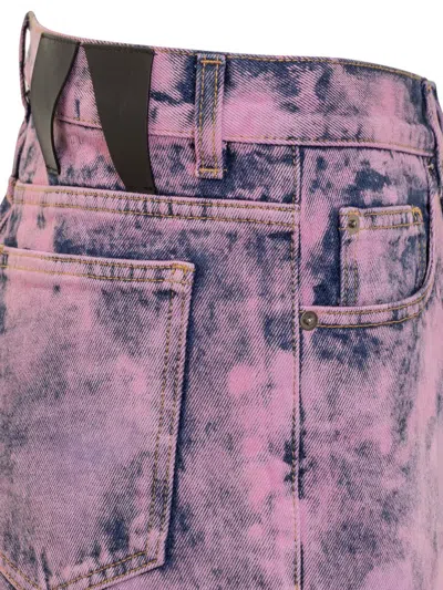 Darkpark Denim Trouser With Bleached Effect In Purple