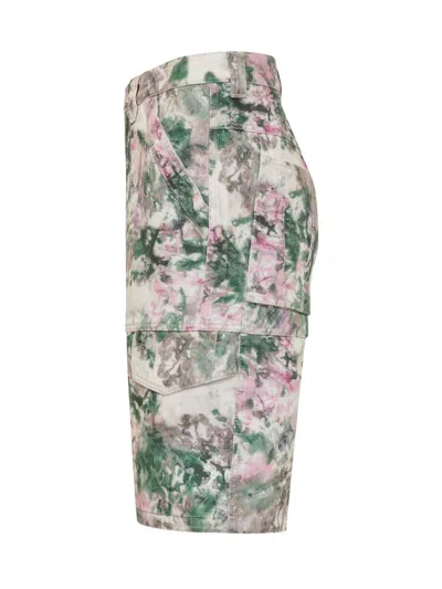 Isabel Marant Jemuel Graphic Printed Shorts In Green
