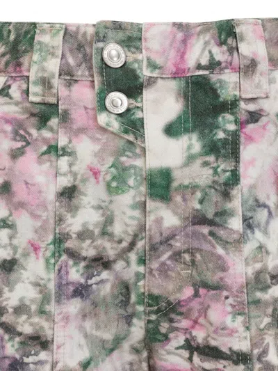 Isabel Marant Jemuel Graphic Printed Shorts In Green