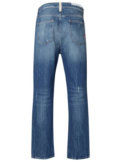 Amish 'jeremiah' Blue Cotton Jeans In Blue