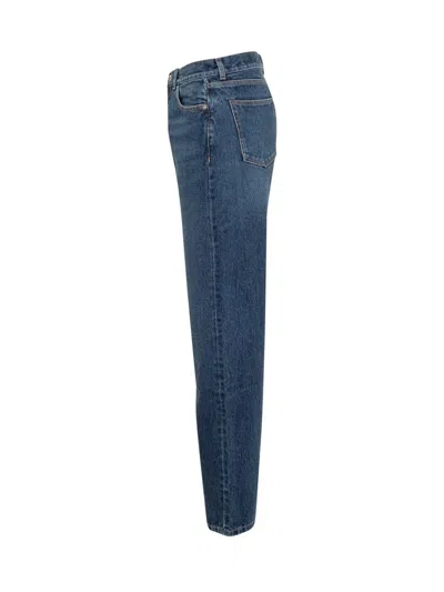 Off-white Blue Denim Jeans In Blue
