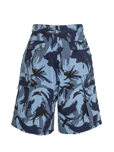 Kenzo Shorts With Print In Blue
