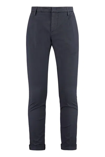 Shop Dondup Gaubert Cotton Chino Trousers In Blue