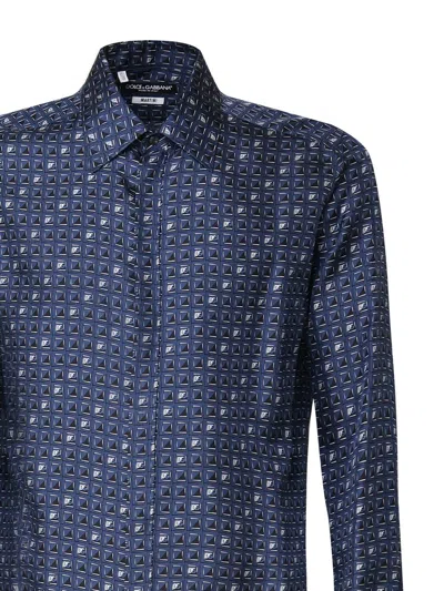 Dolce & Gabbana Silk Shirt In Blue